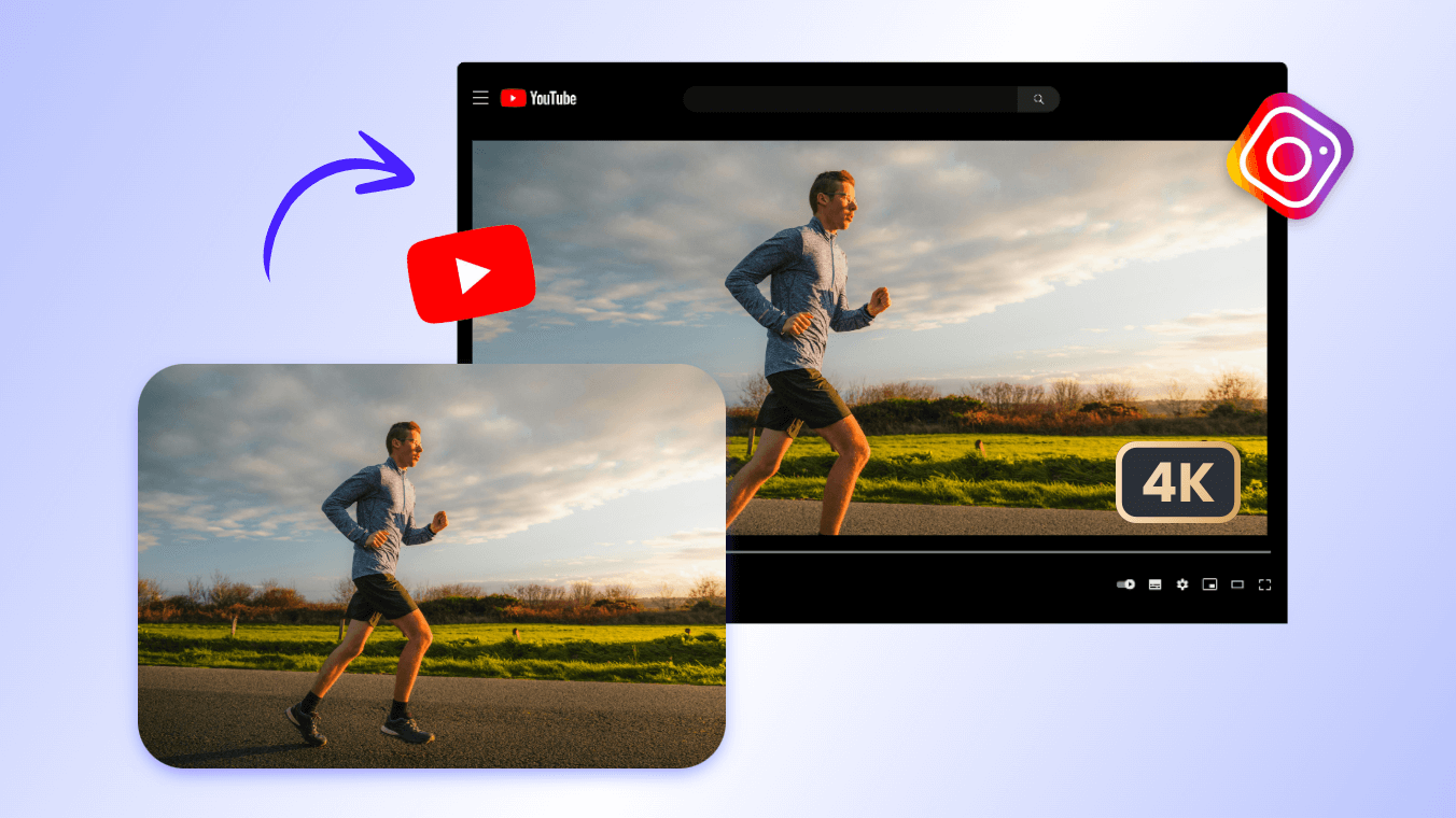 Upscale video to 4k for social media