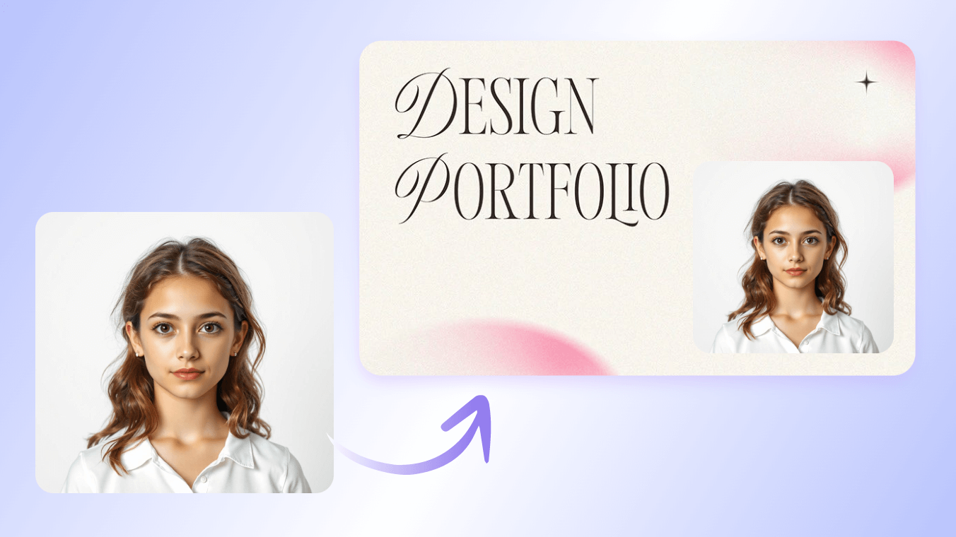 Use a girl image with white background for a text image