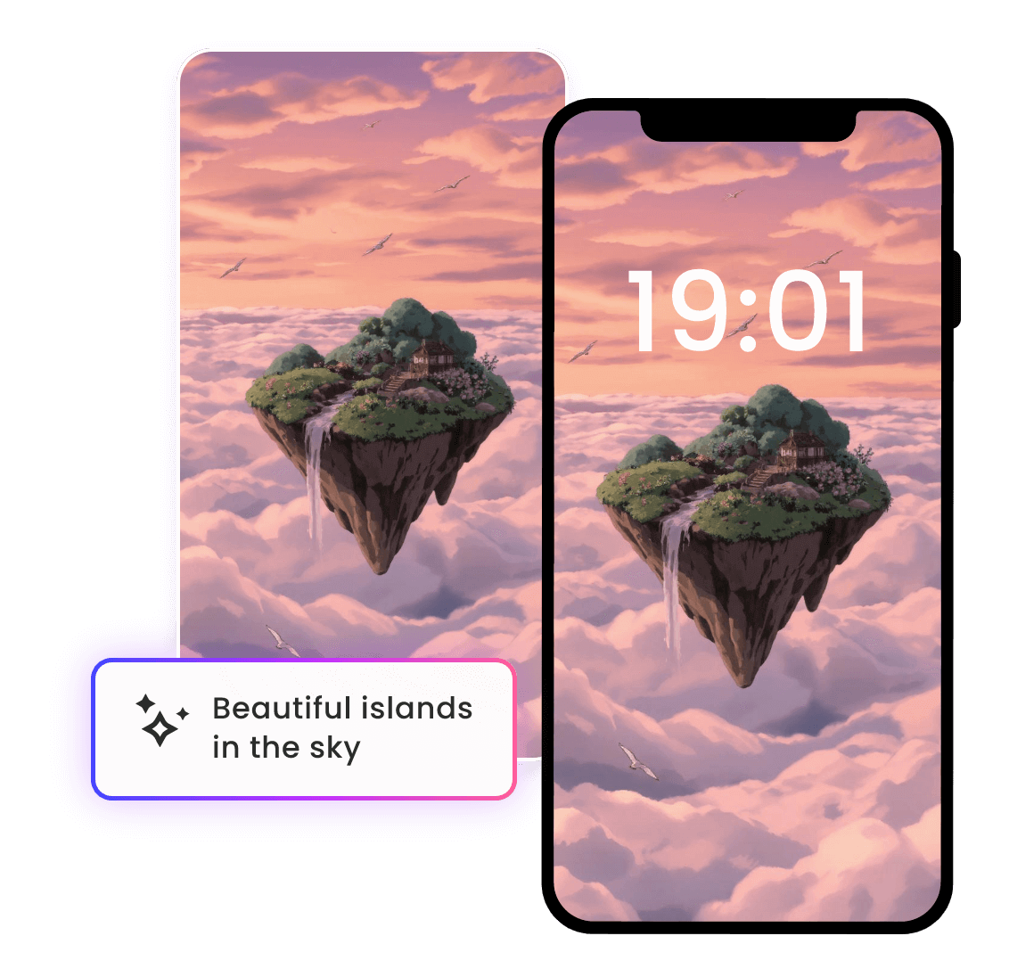 Text in Clipfly eingeben und ein Ghibli Wallpaper selbst erstellen