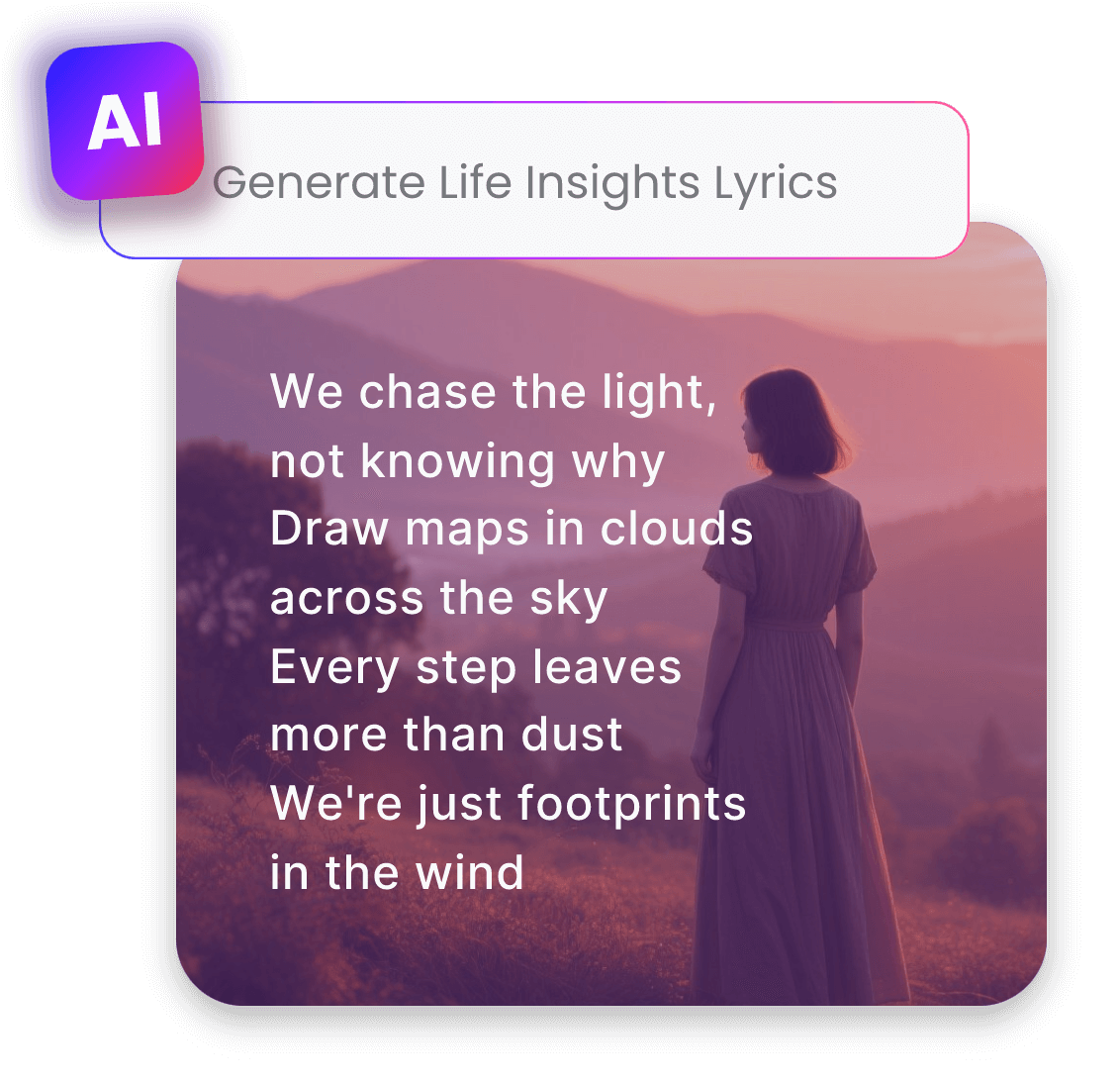 Use ai to generate lofi lyrics from a topic