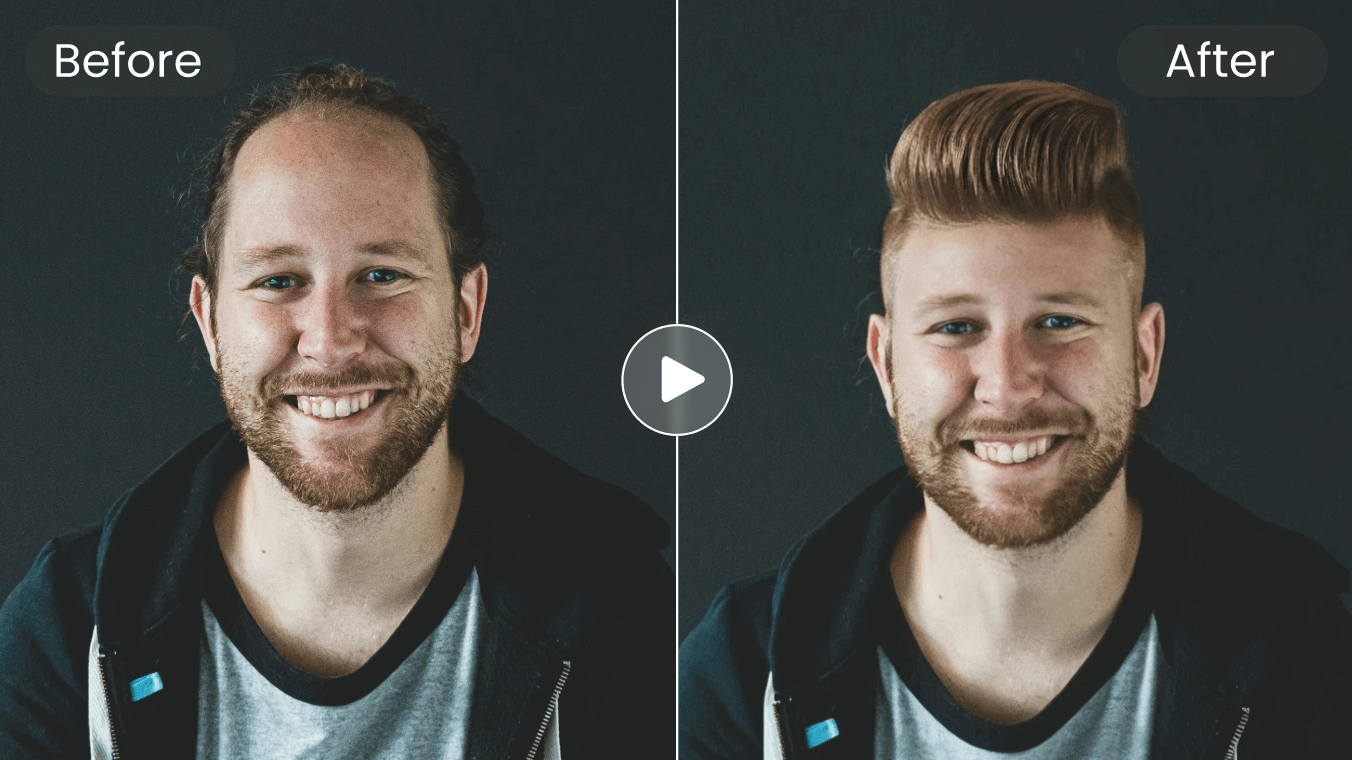 Use ai to give a man with thin hair more hair