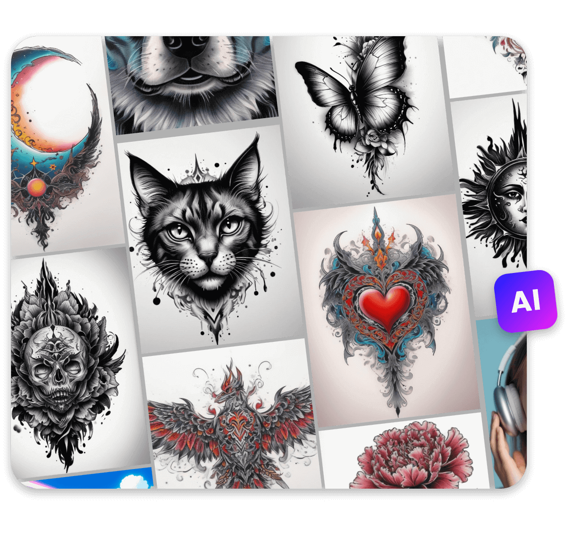 Clipfly의 AI 타투 도안 만들기는 무엇인가요