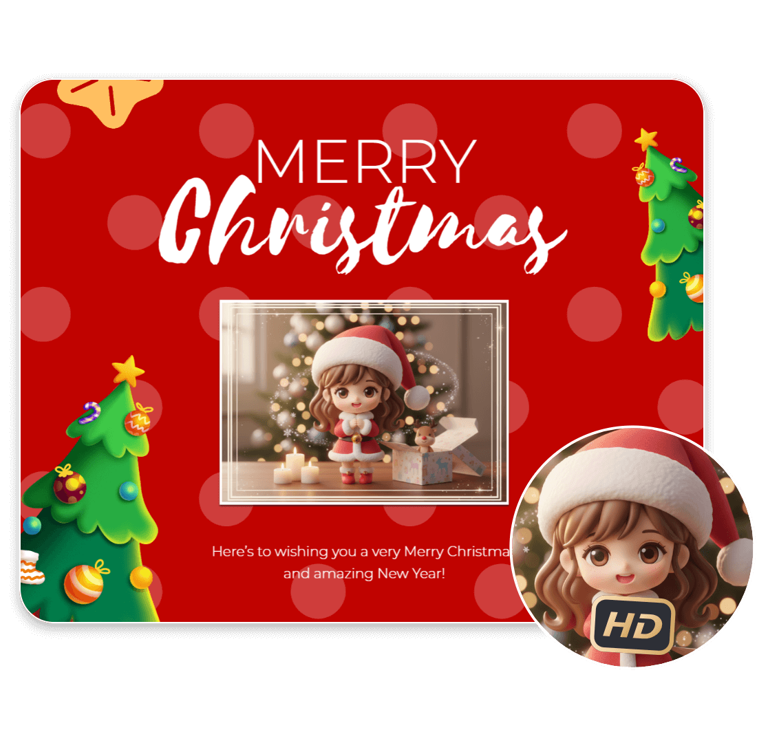 Utiliser le créateur de vidéo Noël gratuit de Clipfly pour concevoir une carte de Noël numérique