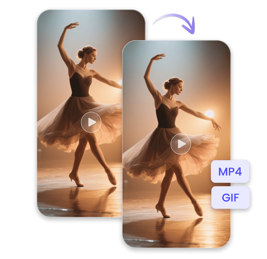 Use clipfly whatsapp video converter to change video format into mp4 or gif
