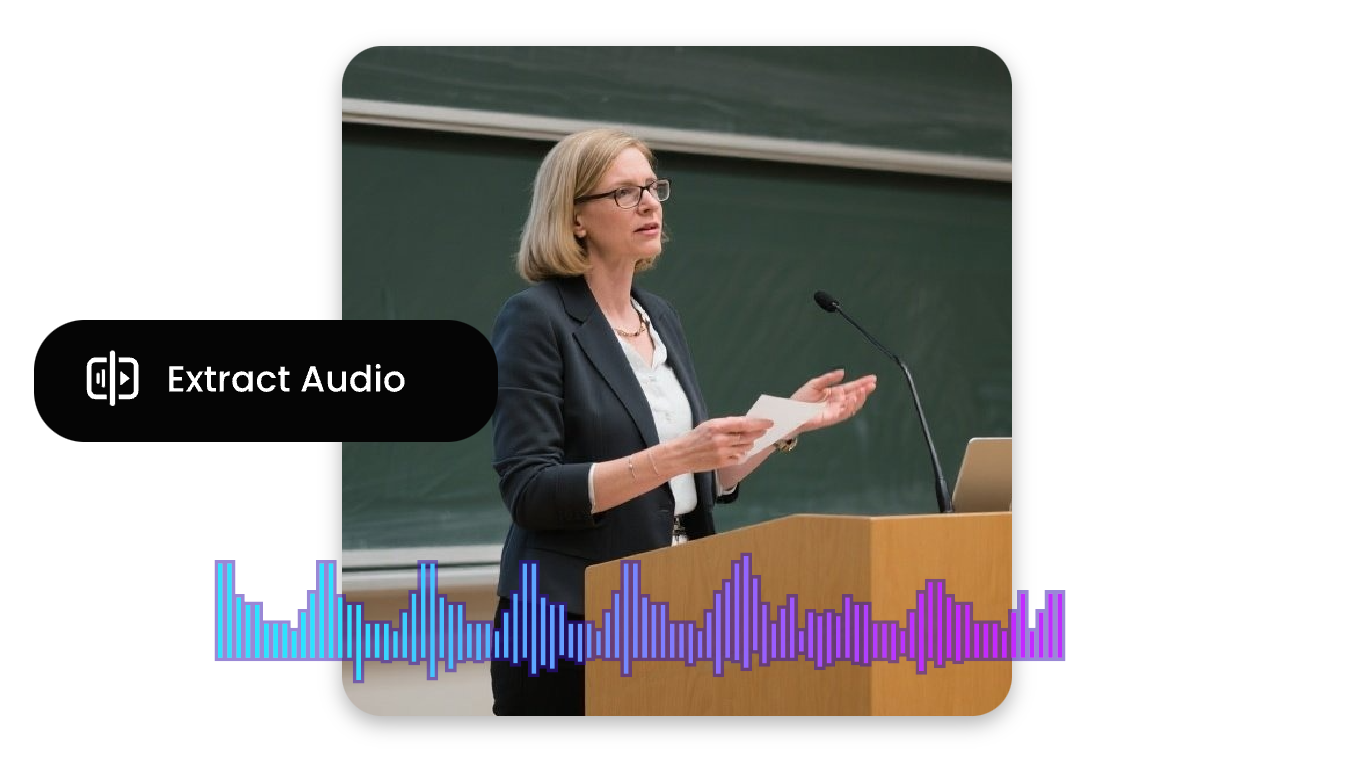 utiliser l'extracteur audio de Fotor pour transformer vos séminaires en fichiers audio