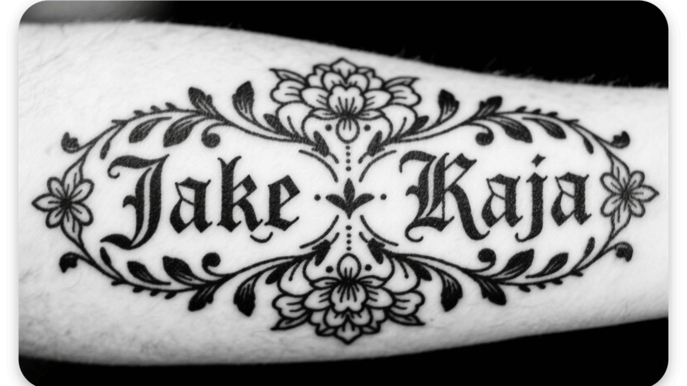 Use free ambigram tattoo generator two names to design your ambigram tattoo