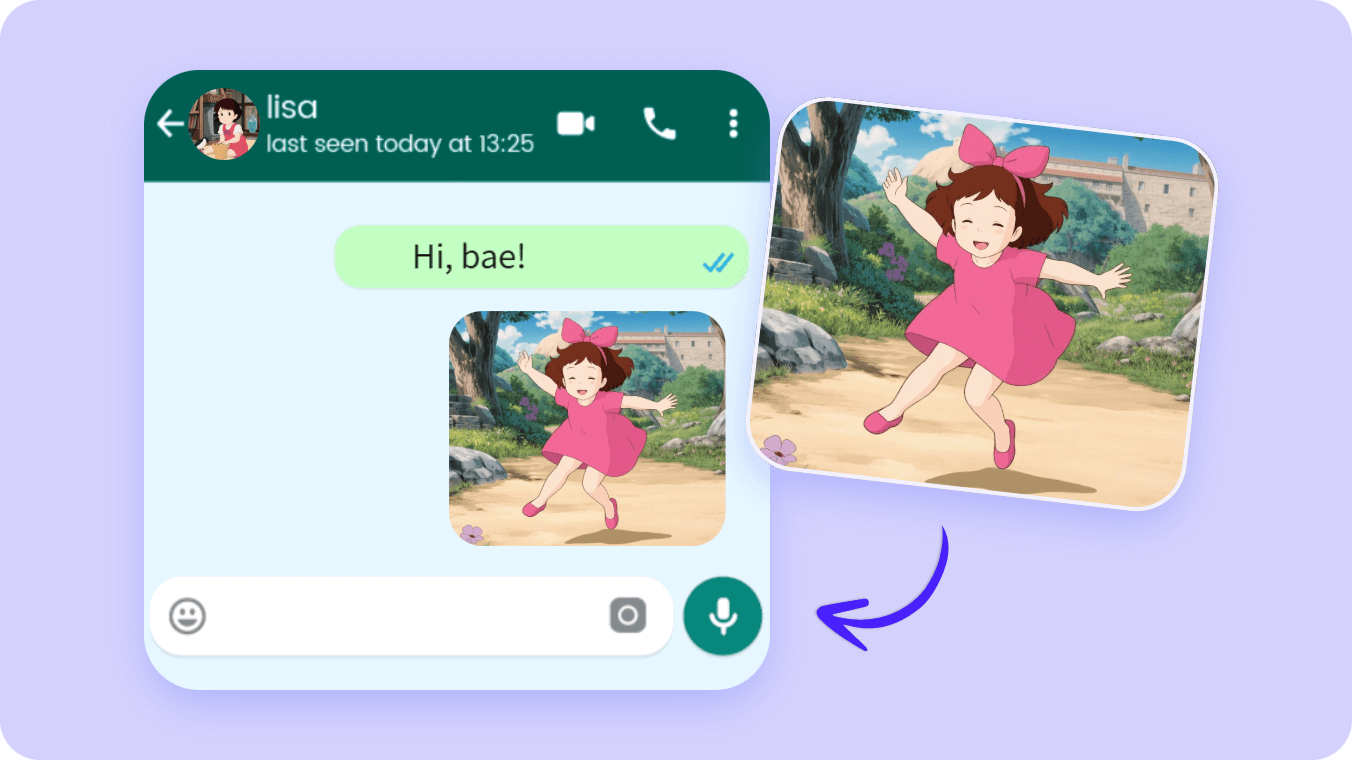Use ghibli memes in personal chats