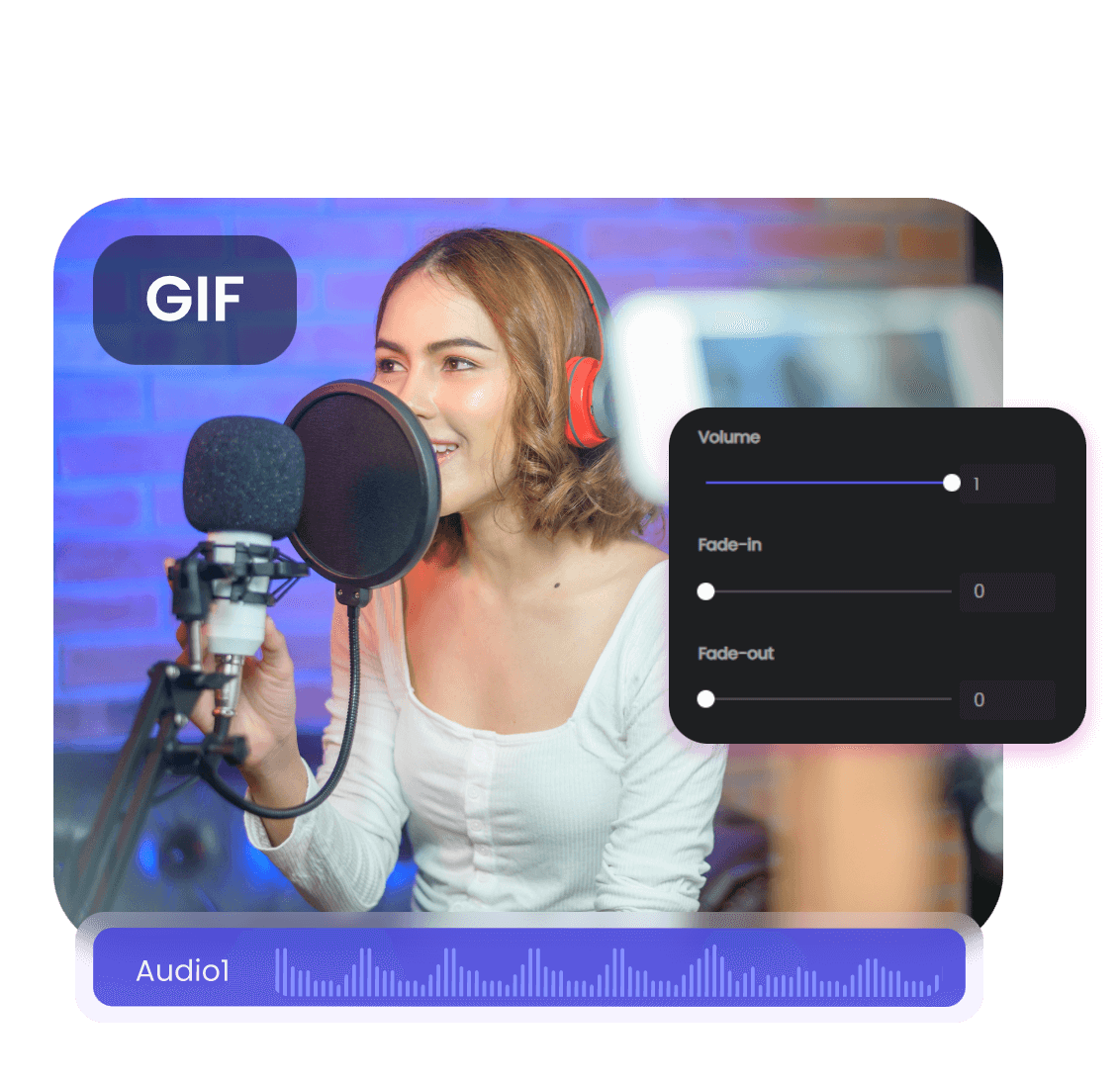 Use o editor de áudio on-line para ajustar seu arquivo de áudio no clipfly
