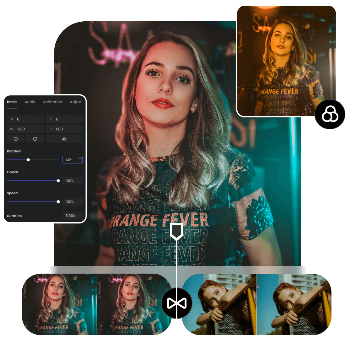 Use other editing tools to edit the girls video