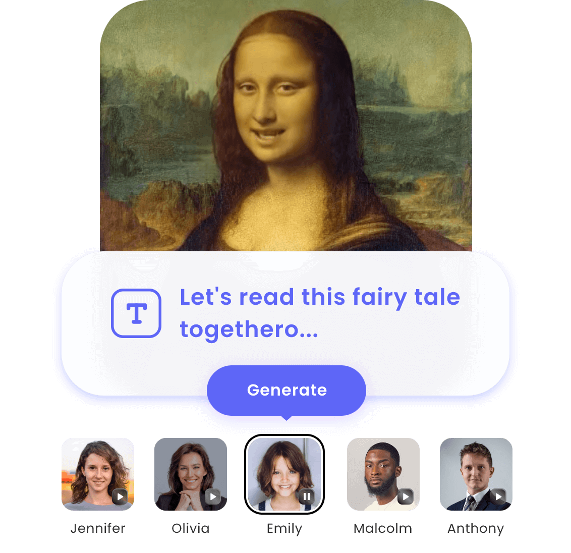 Use text to speech to generate voice over from text and choose a voice style