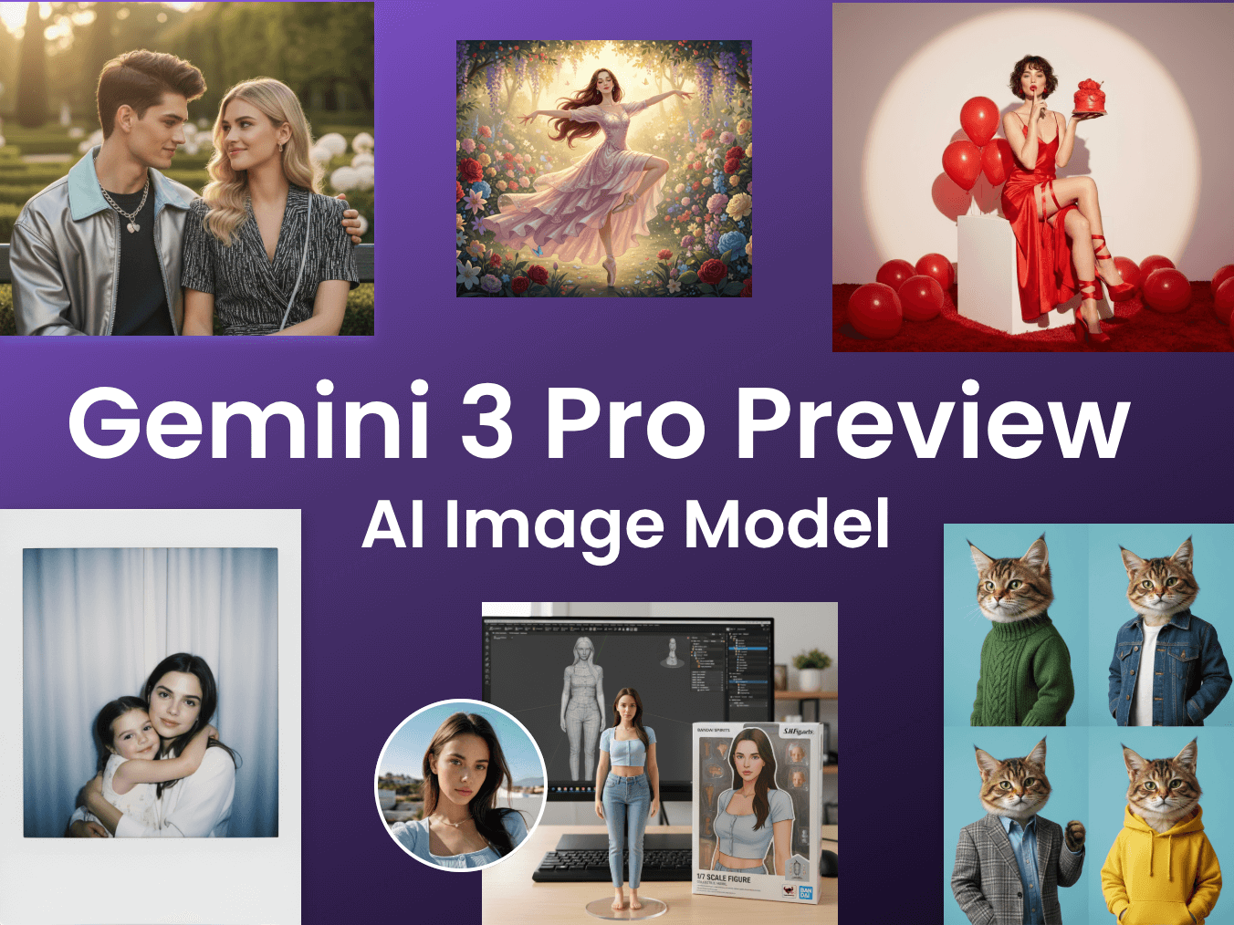 Banner for gemini 3 pro preview ai image generator