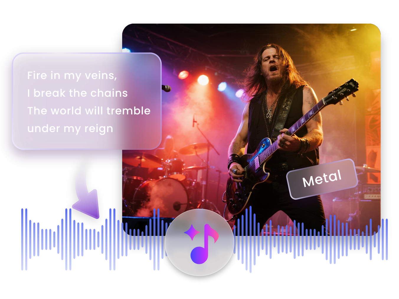 Clipfly AI metal musci generator