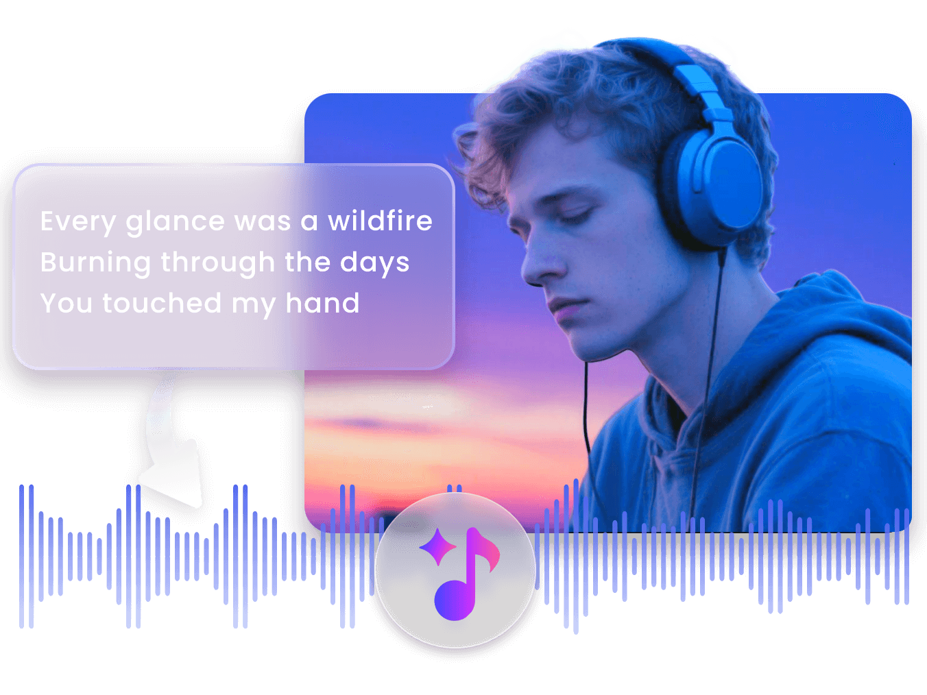 Clipfly AI music generator effect