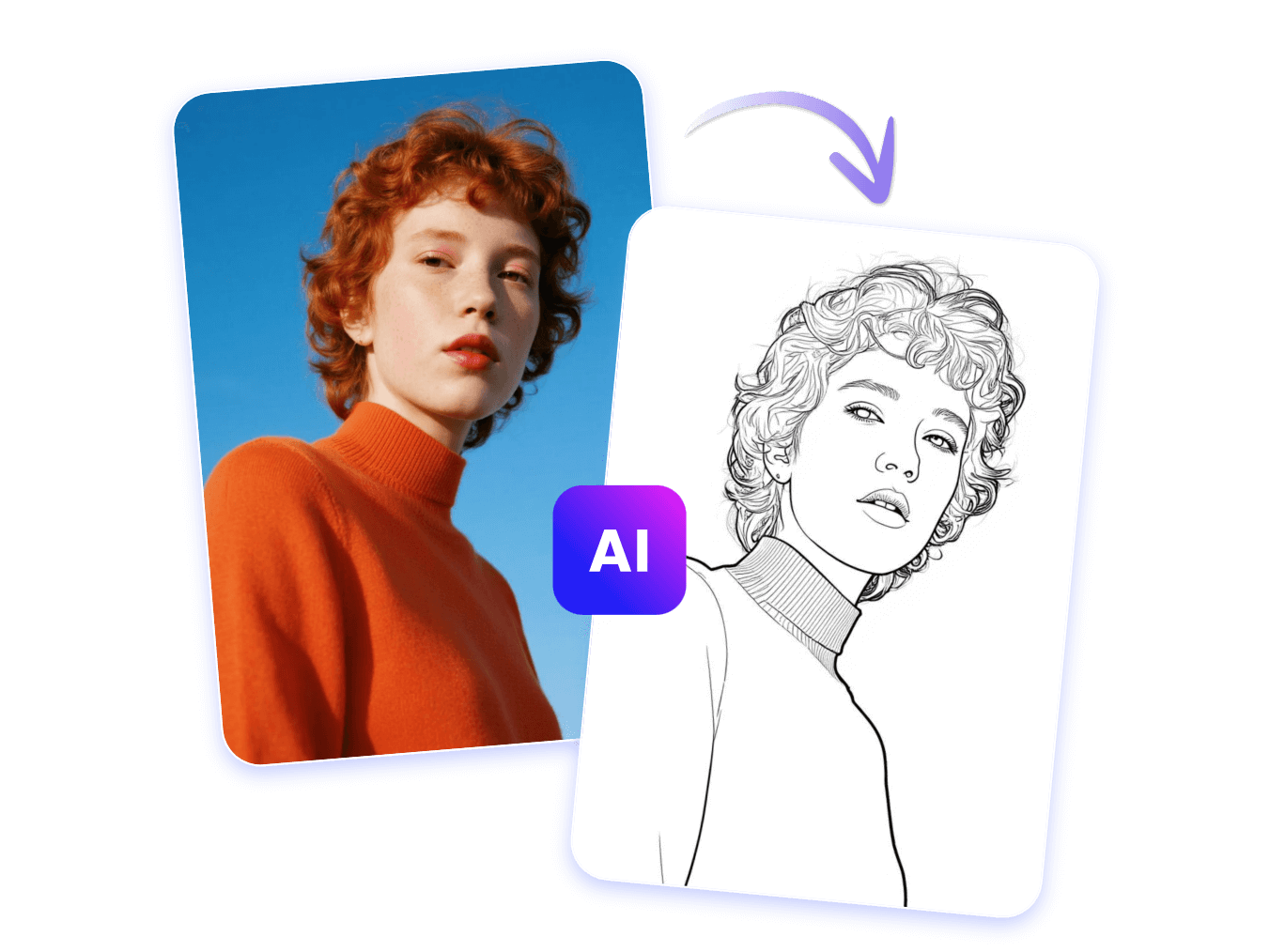 Banner for clipfly photo to line drawing converter