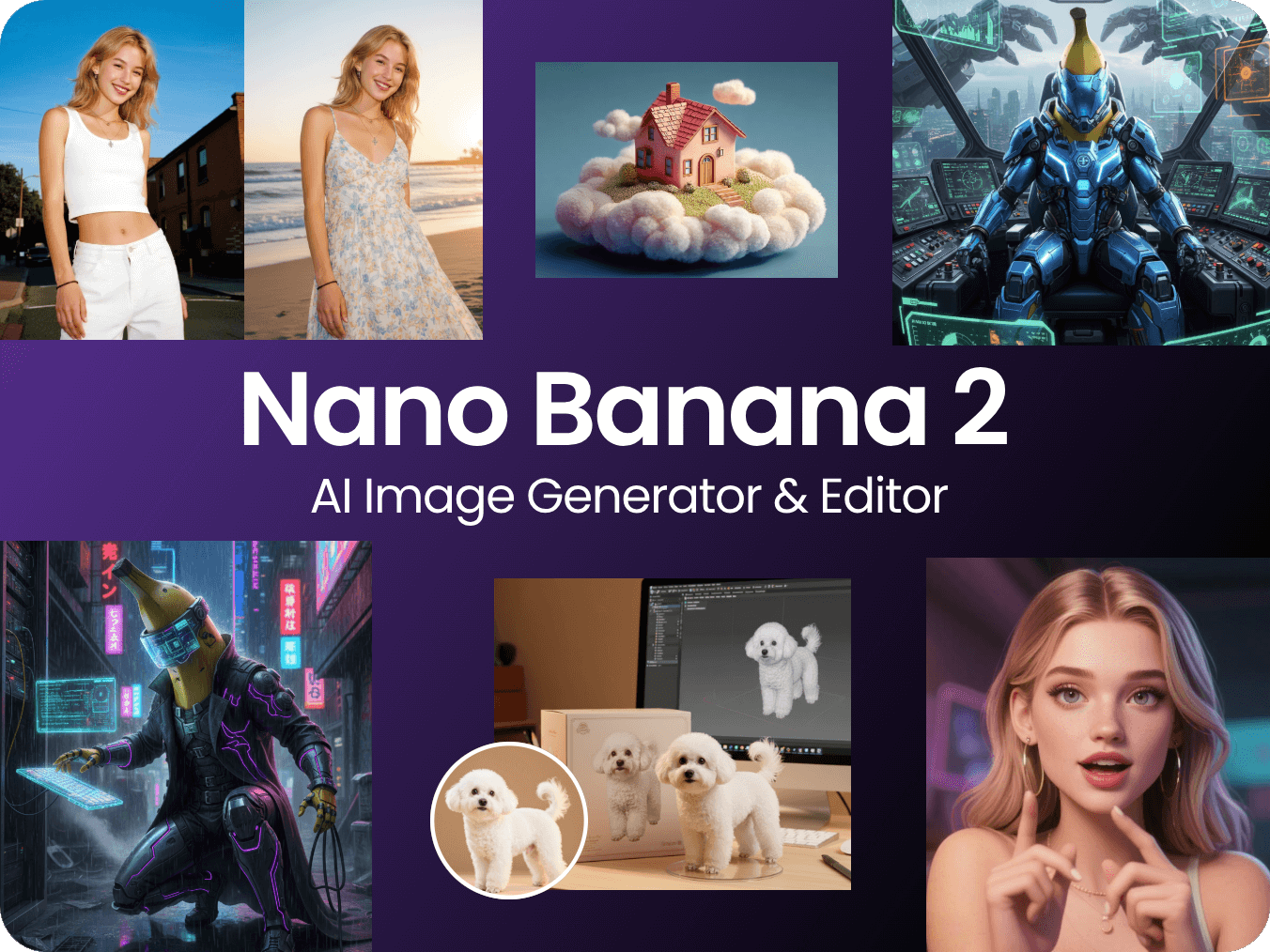 Banner for nano banana 2 or gempix 2 ai image generator