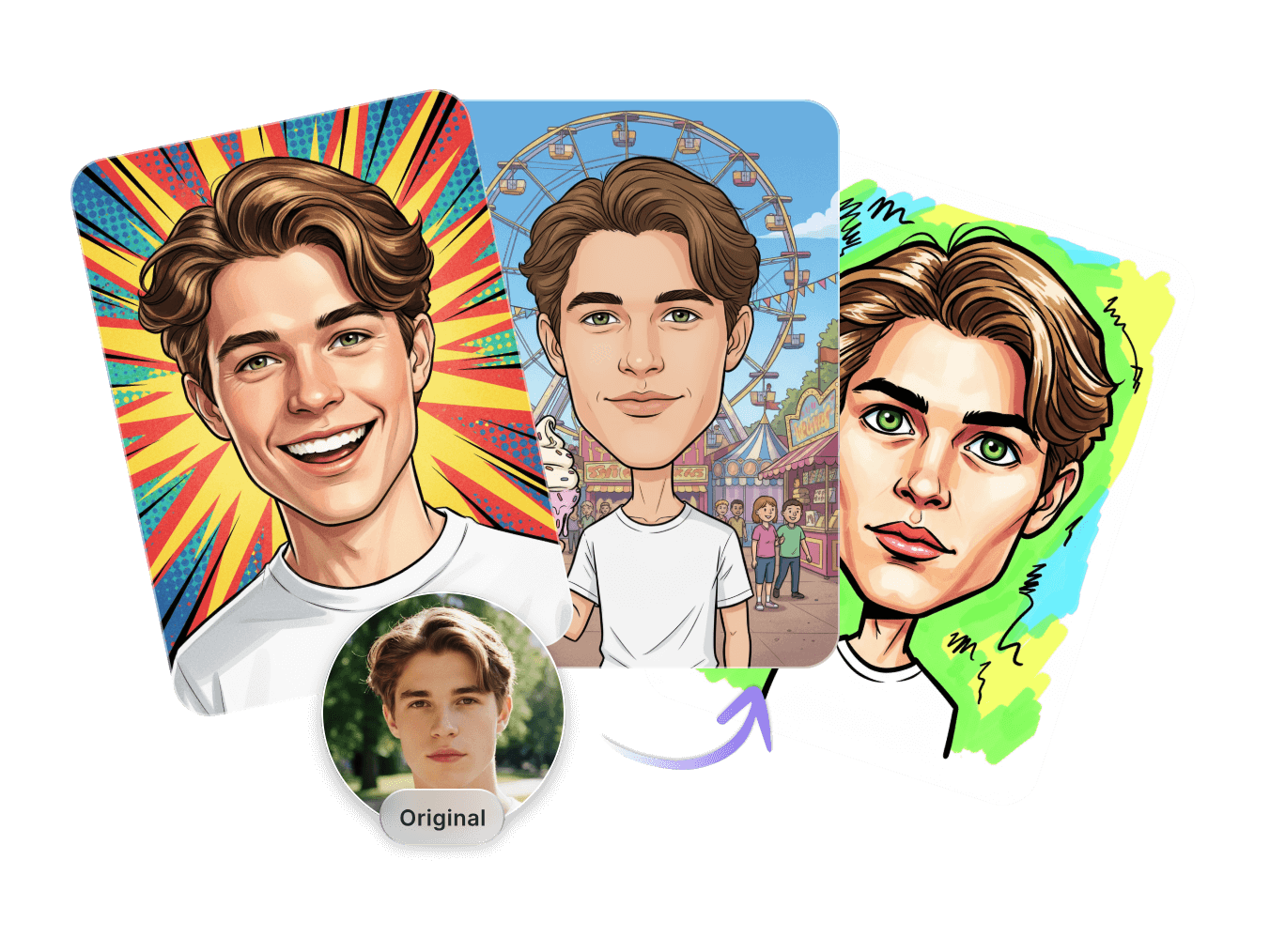 Banner of clipfly free online caricature maker