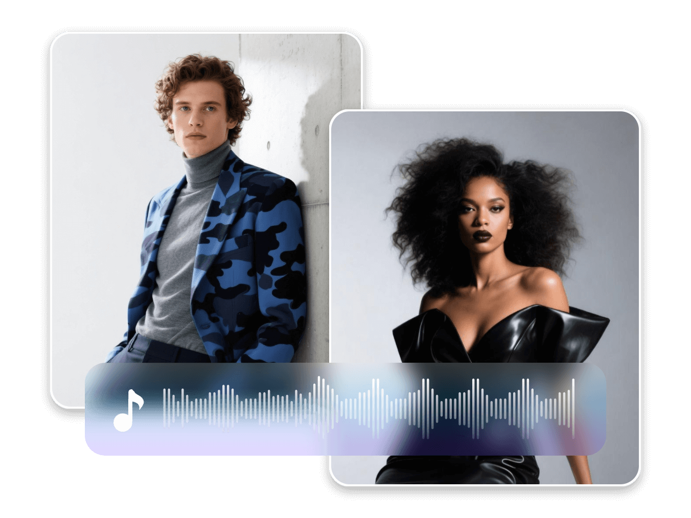 Generate ai voice of a man and a woman with clipfly